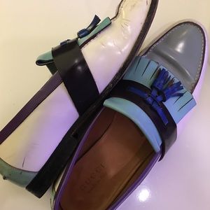 Men’s multicolor Gucci loafers with tassels